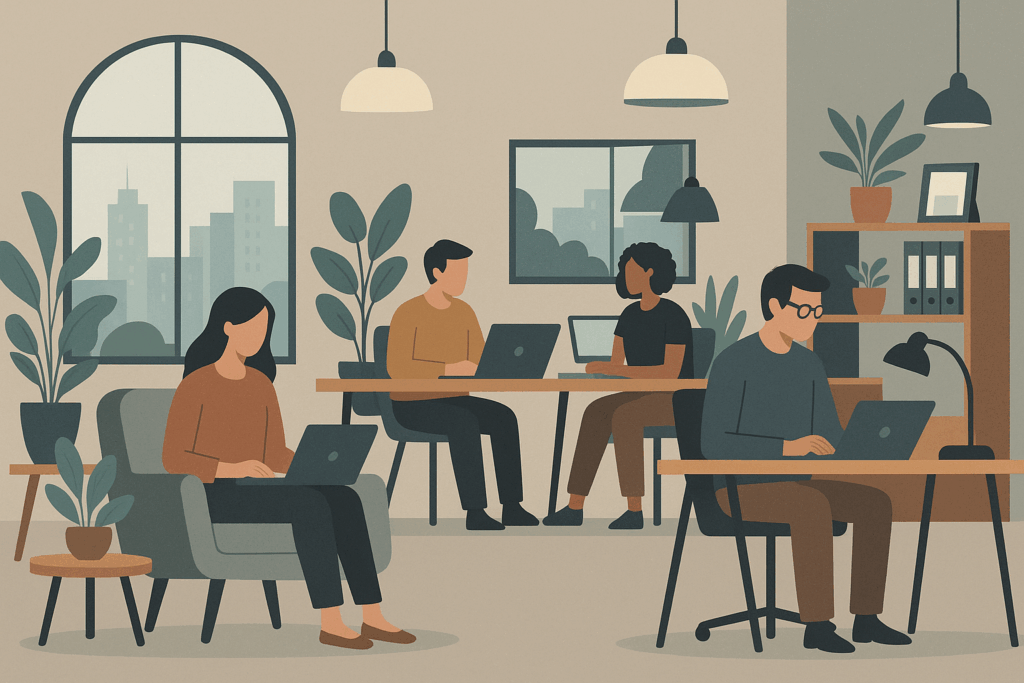 Travail hybride : pourquoi le coworking est la solution idéale en 2025